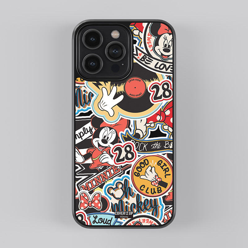 Official Disney Mickey Mouse Pattern Glass Case