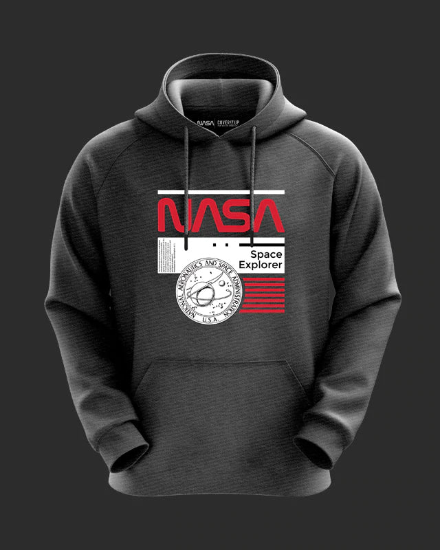 NASA Space Explorer Dark Grey Cotton Hoodie from coveritup.com