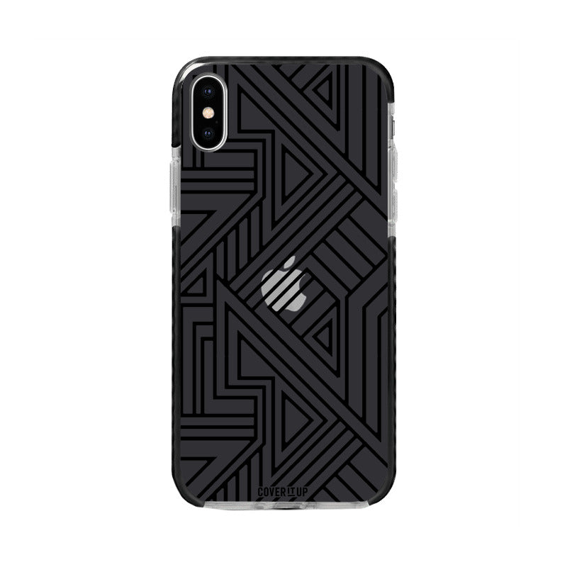  Abstract Lines Black Bumper Case