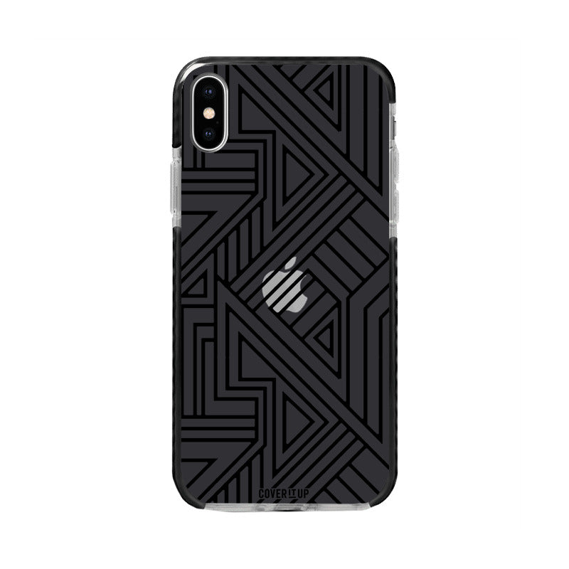 Abstract Lines Black Bumper Case
