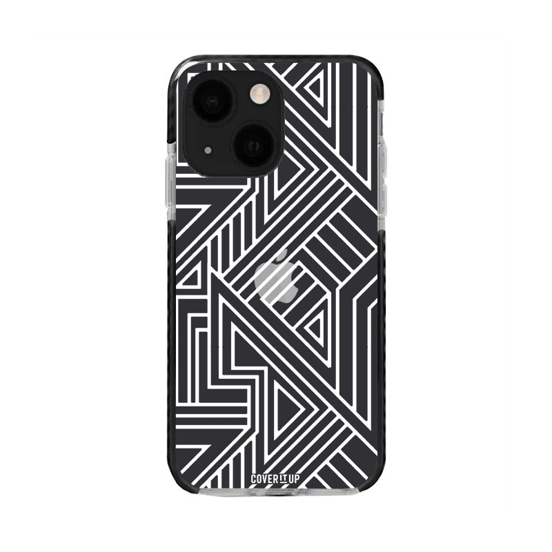  Abstract Lines White Bumper Case