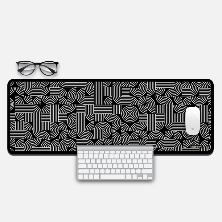 Bauhaus lines Desk Mat and Gaming Mouse Pad