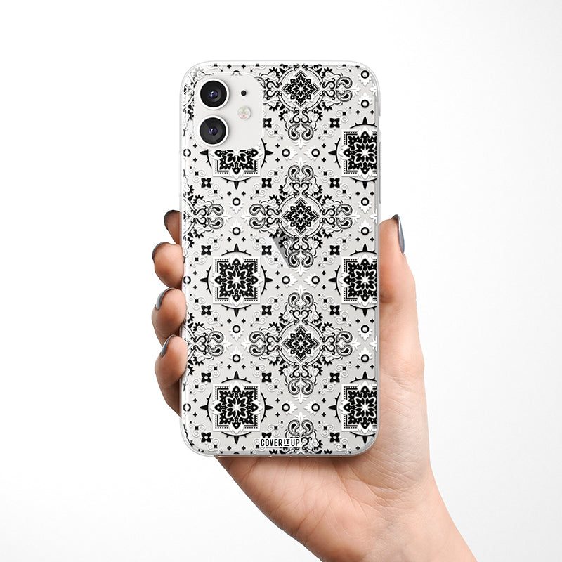 Bandana Pattern Clear Silicone Case