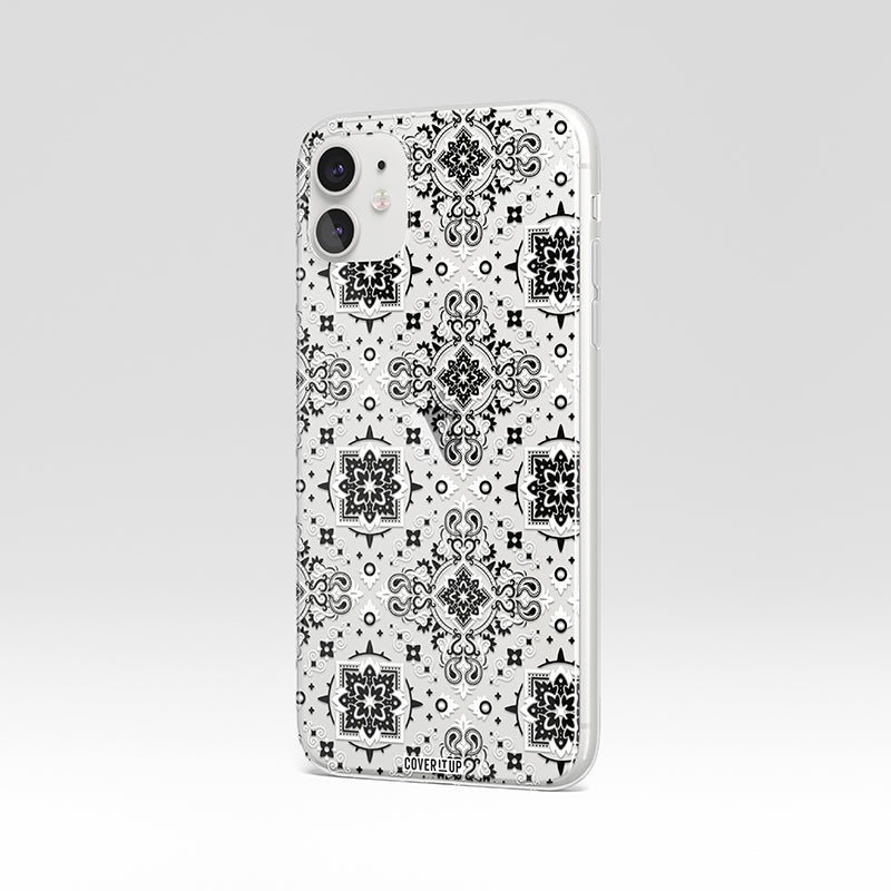 Bandana Pattern Clear Silicone Case