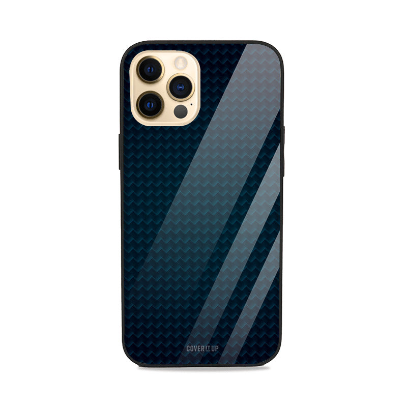 Blue Carbon Fiber Glass Case