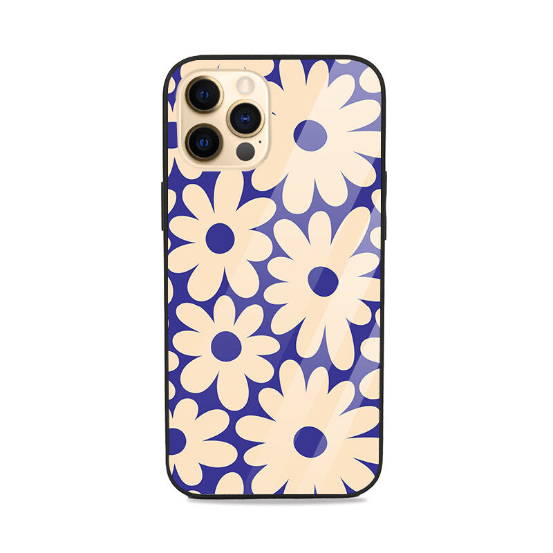 Blue Flower Power Glass Case Glass Case