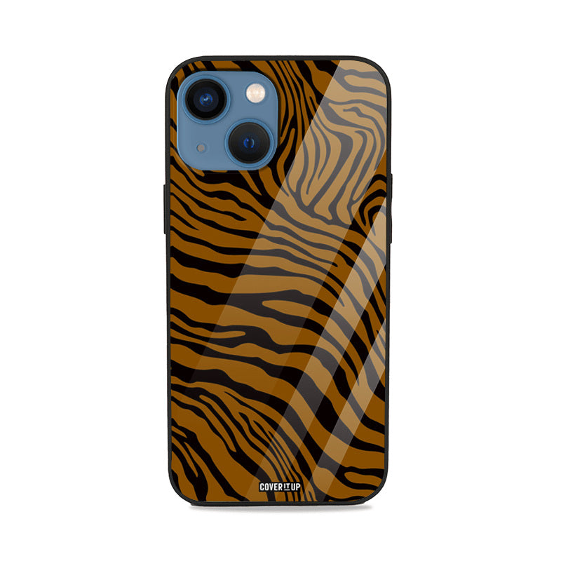 Brown Stripes Glass Case