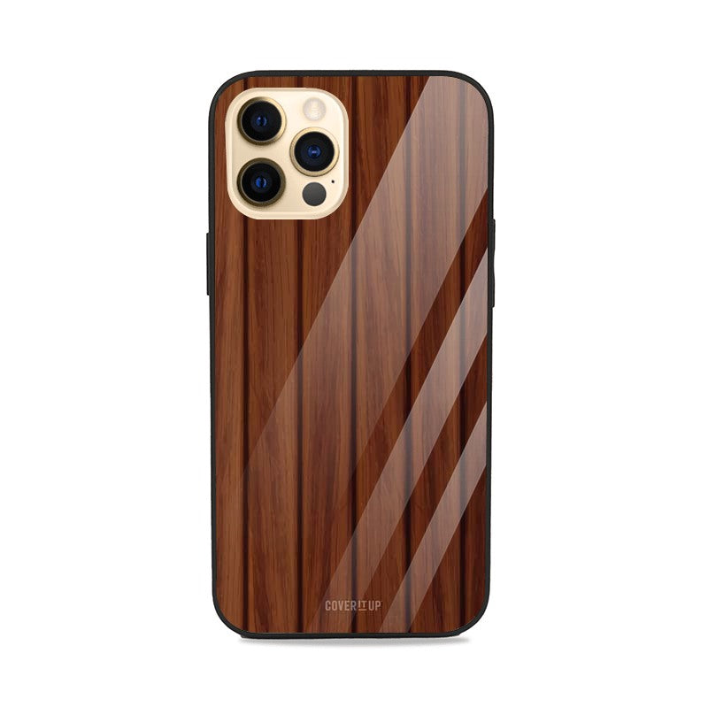 Brown Wood Glass Case