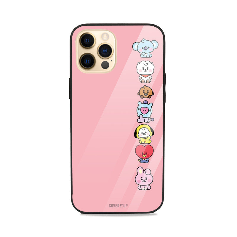 BT21 Blush Pink Glass Case