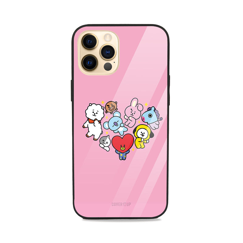 Official  BT21 Pink Glass Case