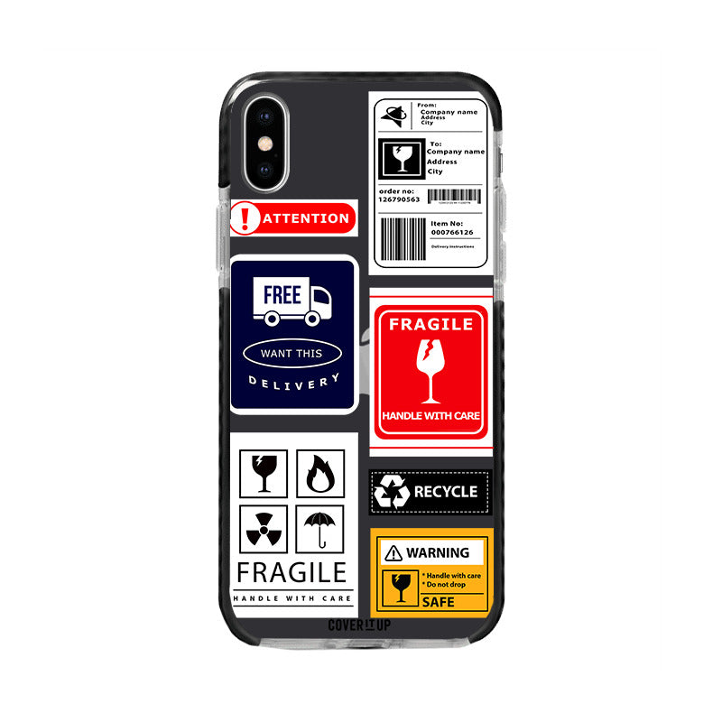 Caution Stickers Bumper Case