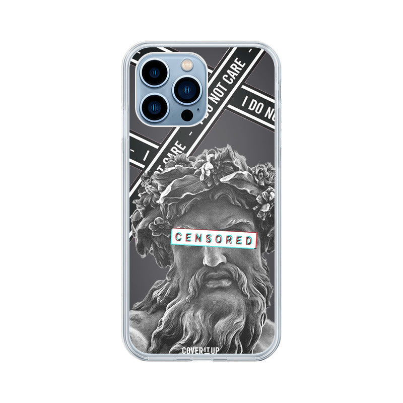 Censored Greek Statue Clear Silicone Case