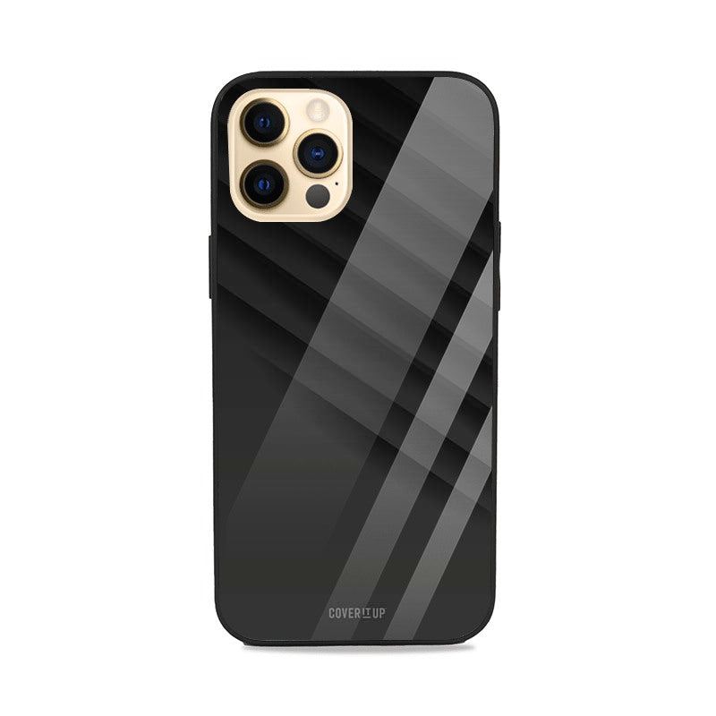 Charcoal Black Texture Glass Case