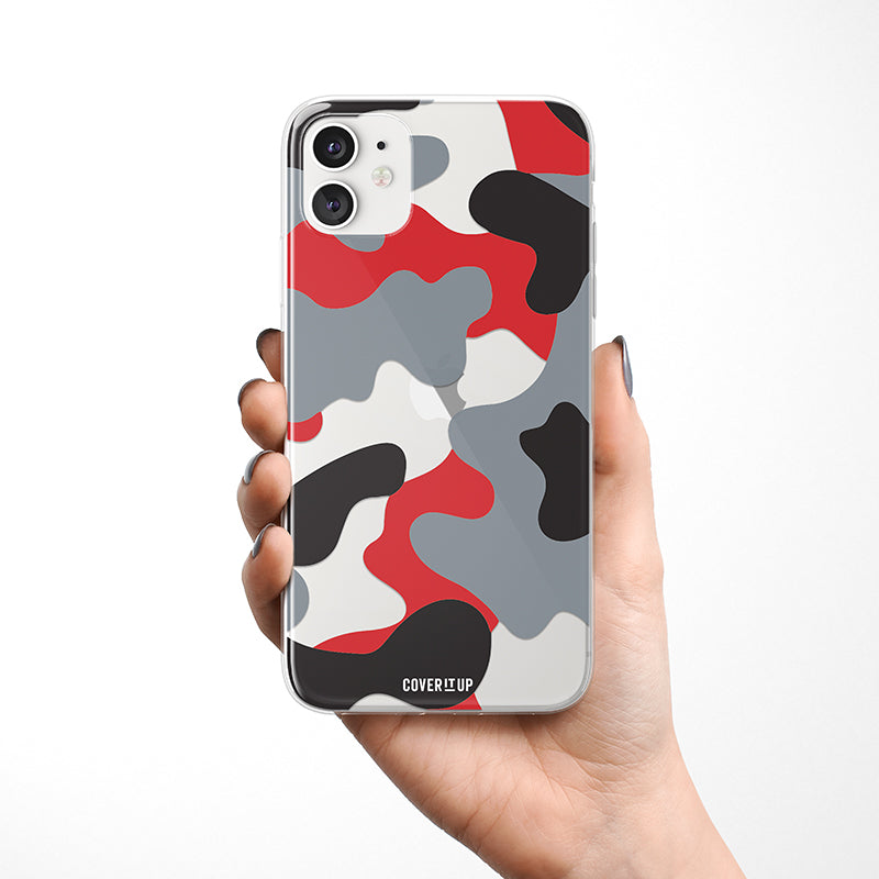 Cherry Bomb Camo Clear Silicone Case
