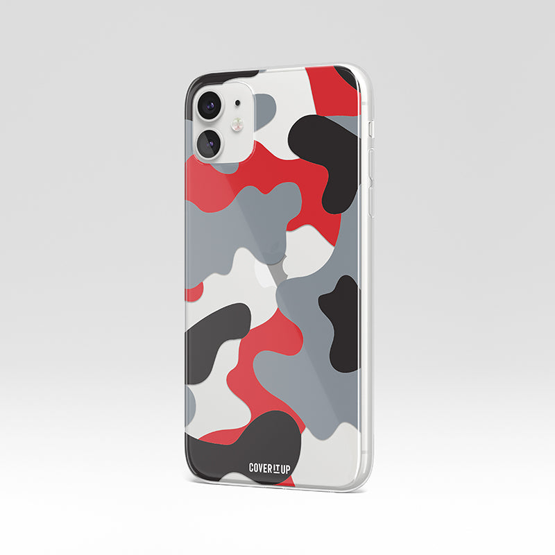Cherry Bomb Camo Clear Silicone Case