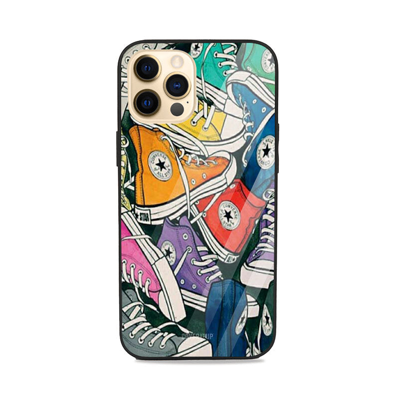 Converse Shoes Glass Case