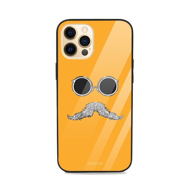 Cool Mustache Glass Case