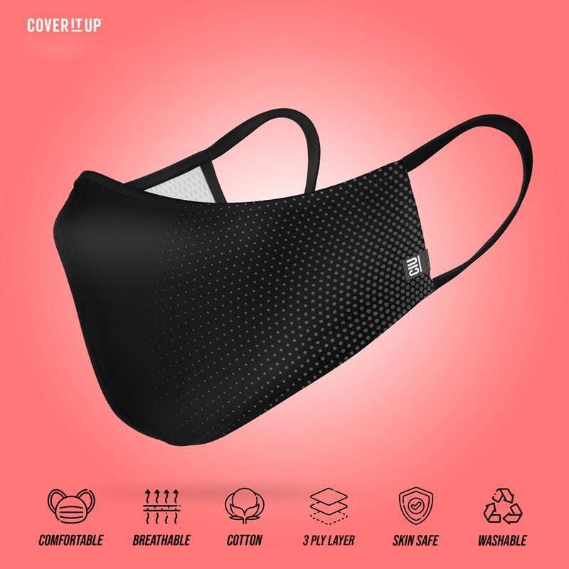 Cover It Up Face Mask Pack of 3 Black Reusable Face Mask