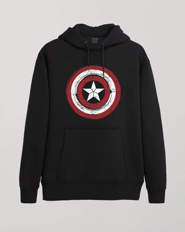 Cover It Up Hoodie Official Marvel Captain America Retro Logo Hoodie