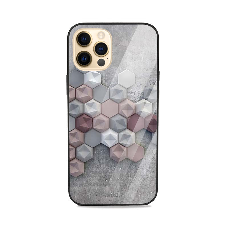 Cute Hexagonal Pattern Glass Case