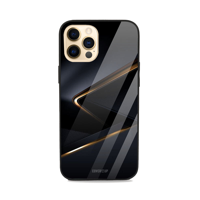 Dark Gold Stripes Glass Case