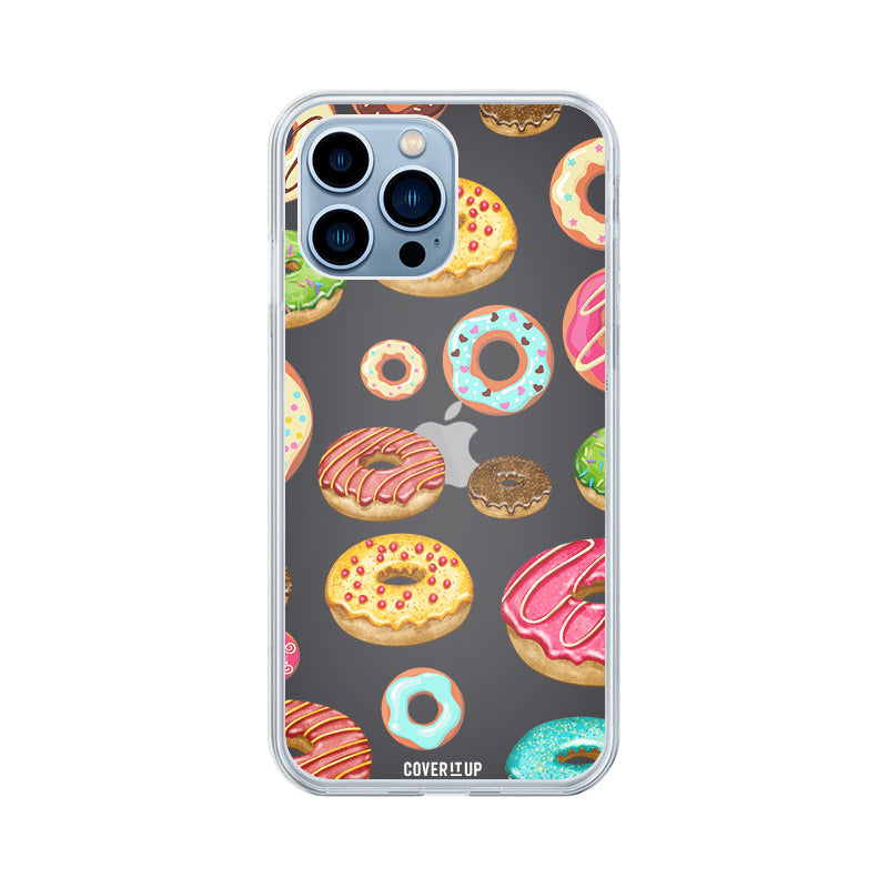Donut Pattern Clear Silicone Case