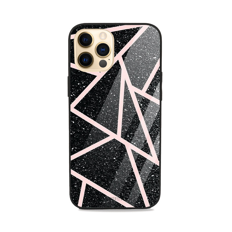 Fancy Pink Stripes Glass Case