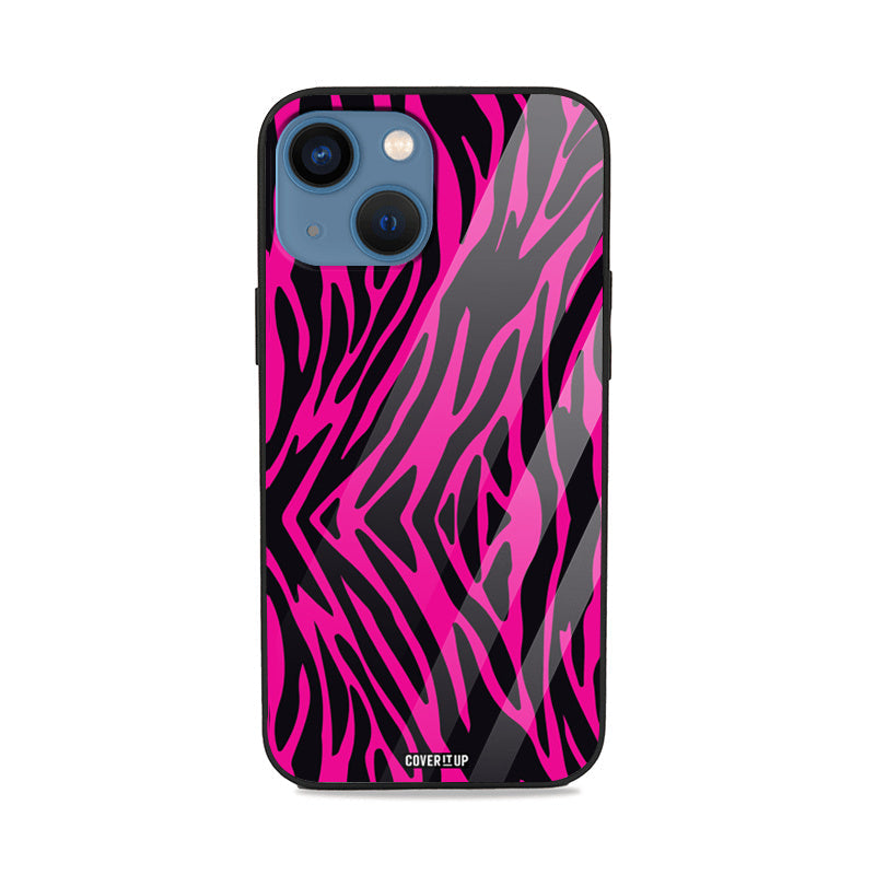 Flamingo Stripes Glass Case