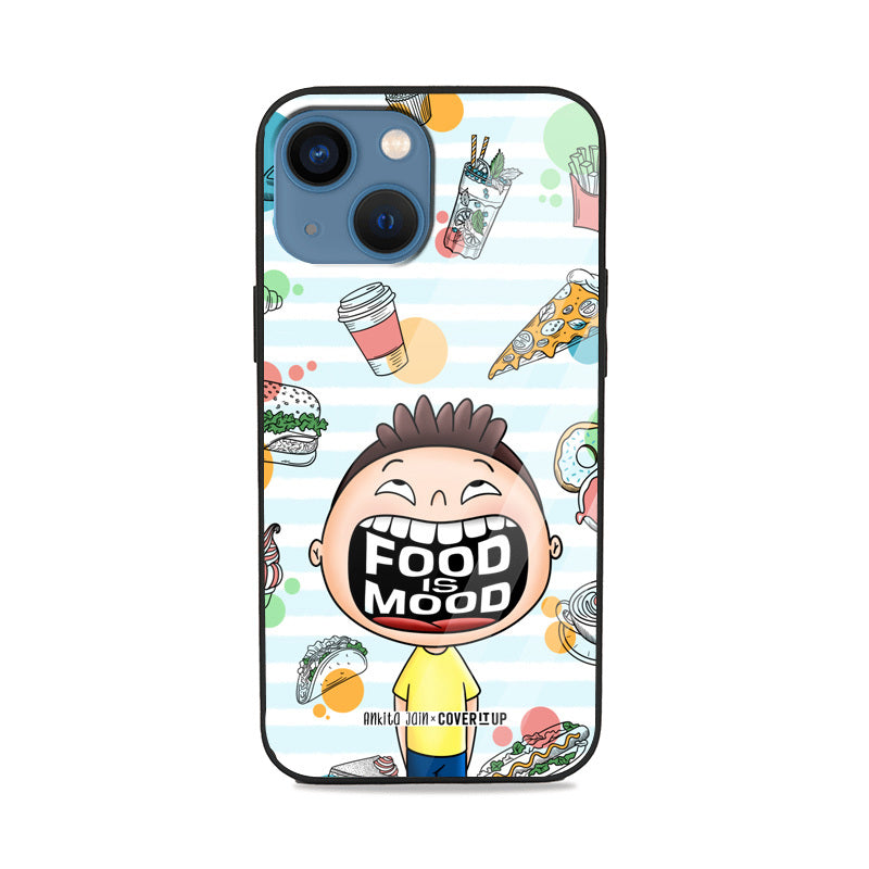 Food is mood Boy Glass Case