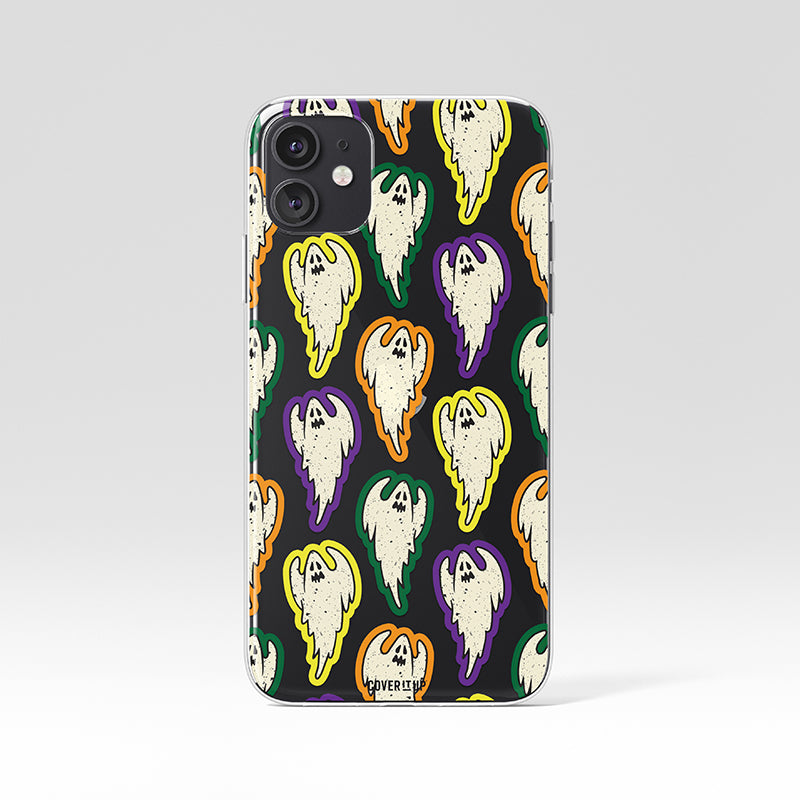 Ghost Pattern Clear Silicone Case