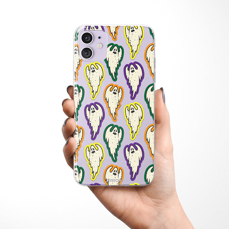 Ghost Pattern Clear Silicone Case