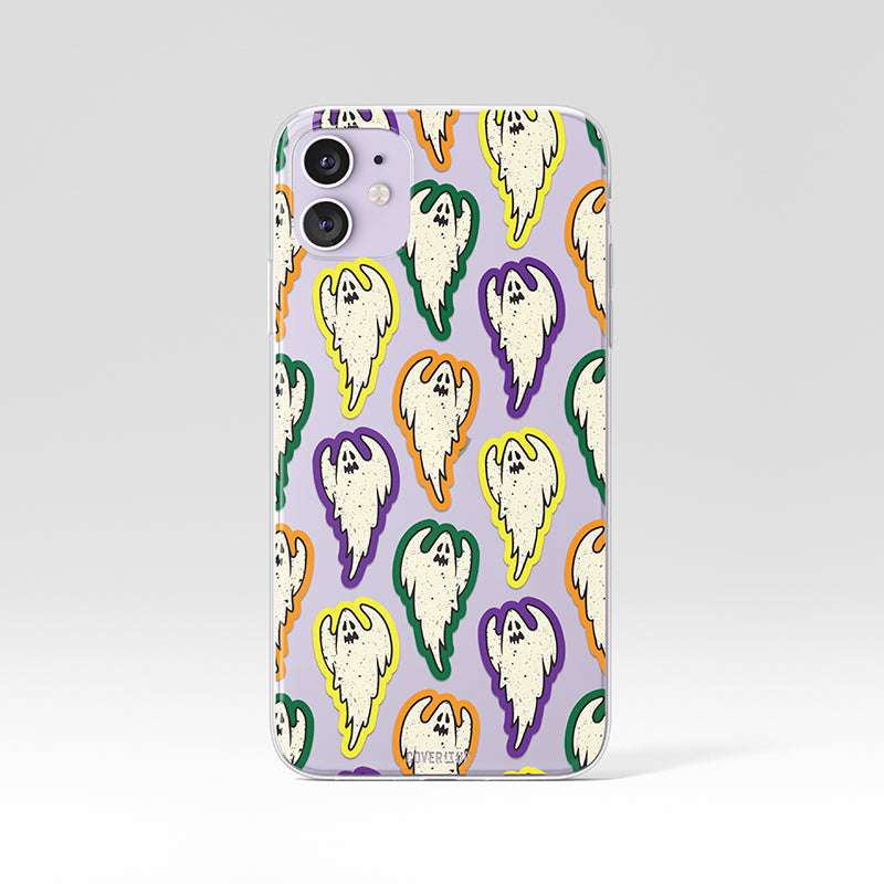 Ghost Pattern Clear Silicone Case