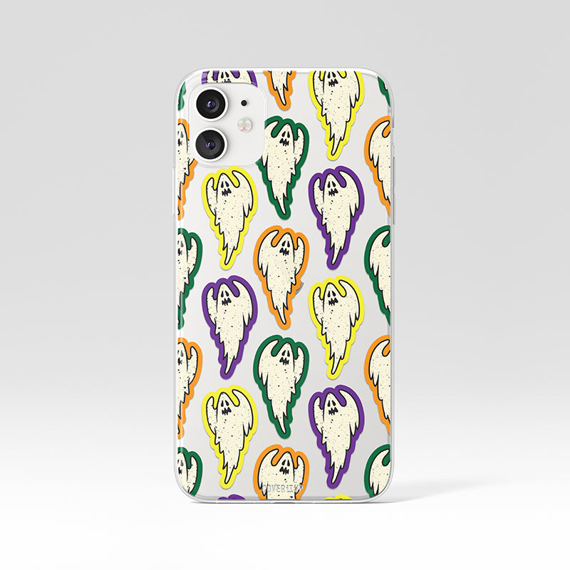 Ghost Pattern Clear Silicone Case