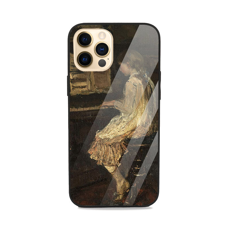 Girl At The Piano , Jacob Maris 1879 Glass Case Glass Case