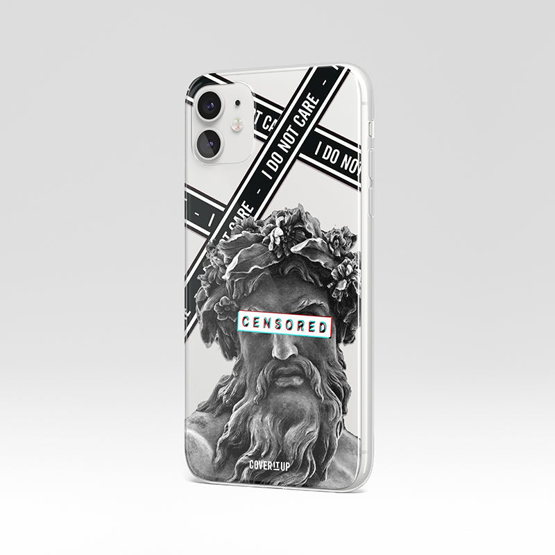 Censored Greek Statue Clear Silicone Case
