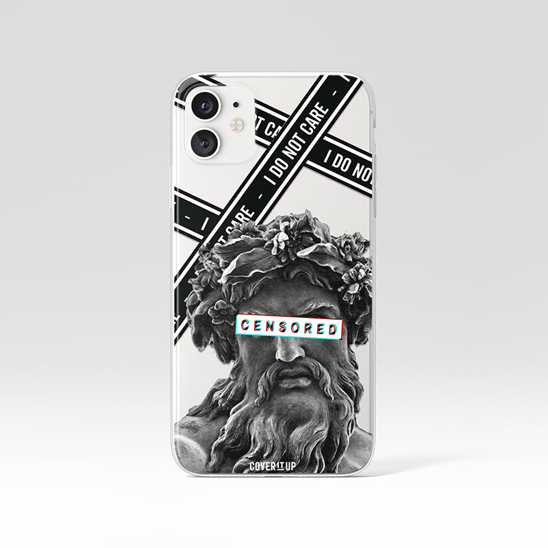 Censored Greek Statue Clear Silicone Case