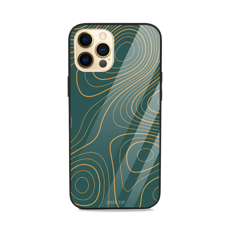 Green Topography Glass Case