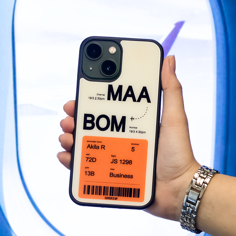 Customise Your Boarding Pass Ticket Glass Case