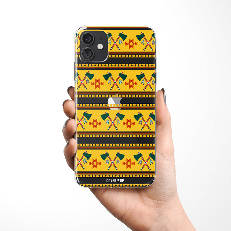 Indian Apache Pattern Clear Silicone Case