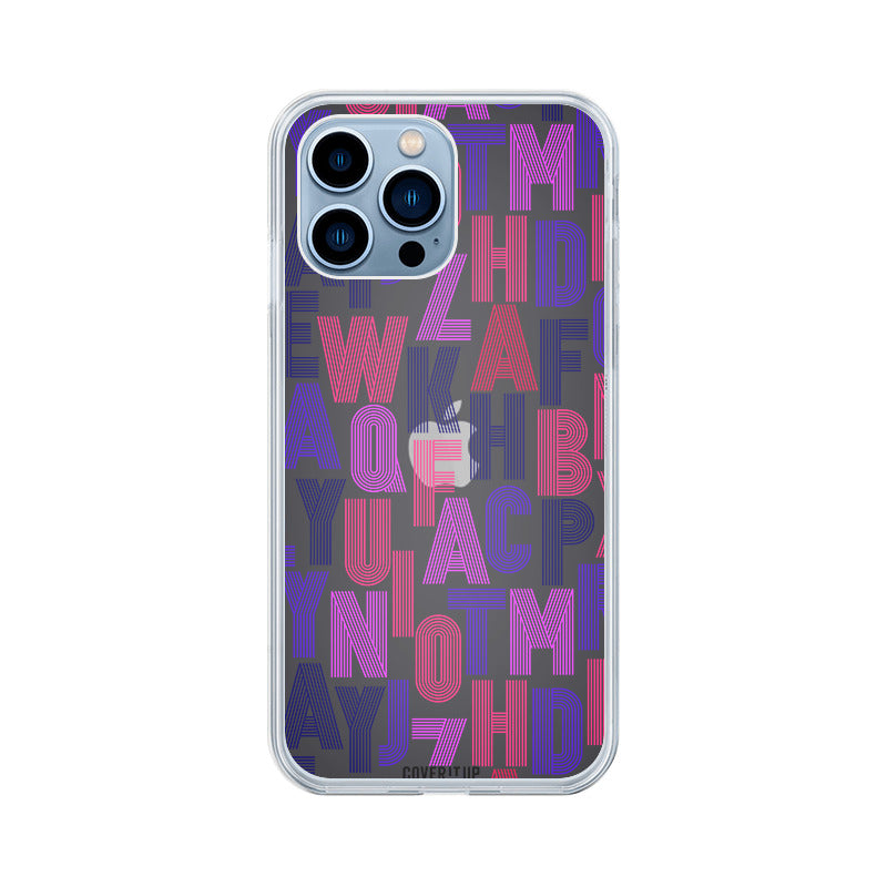 Letter Mess Clear Silicone Case