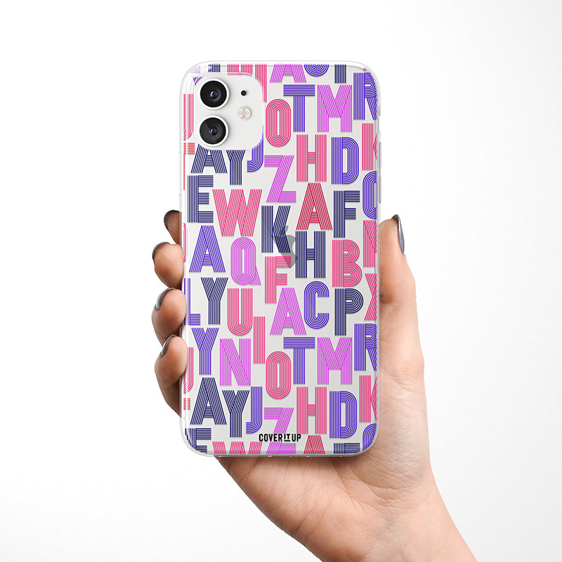 Letters Mess Clear Silicone Case
