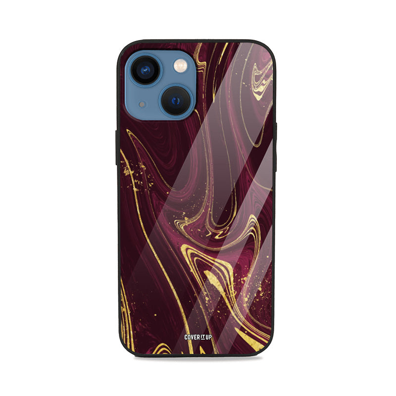 Liquid Luxury Maroon Glass Case