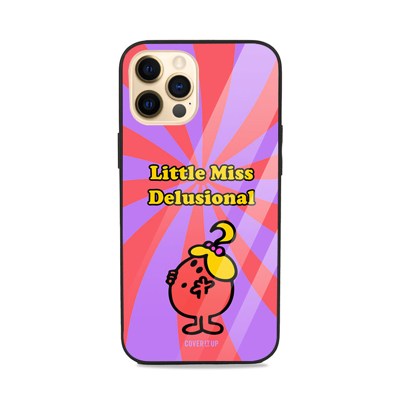 Little Miss Delusional Glass Case Mobile Cover from coveritup.com
