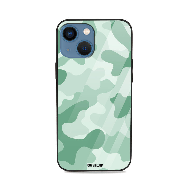 Mint Camo Glass Case Mobile Phone Cover from coveritup.com