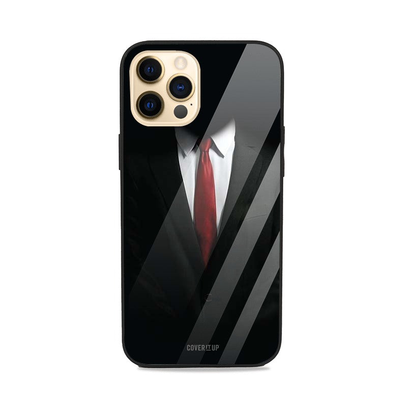 Mysterious Red Tie Glass Case