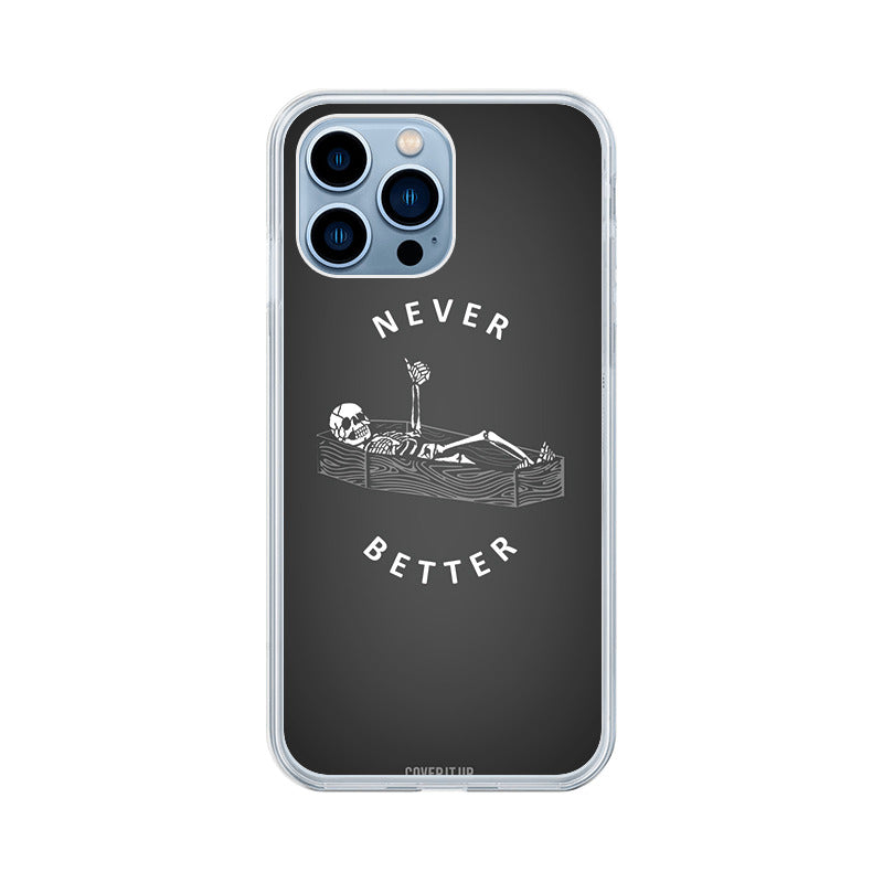 Never Better Black Clear Silicone Case