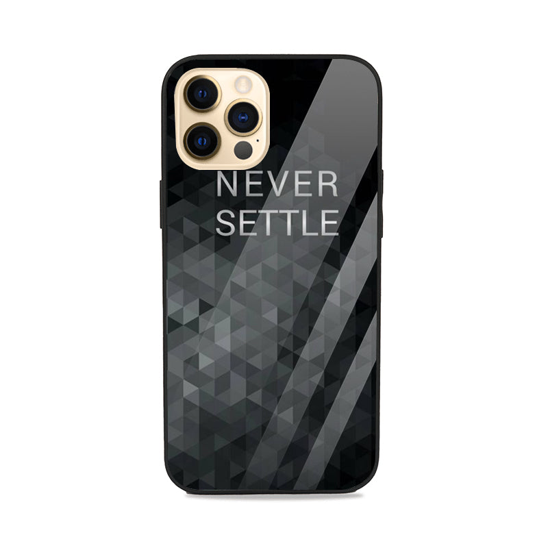 Official Never Settle Glass Case
