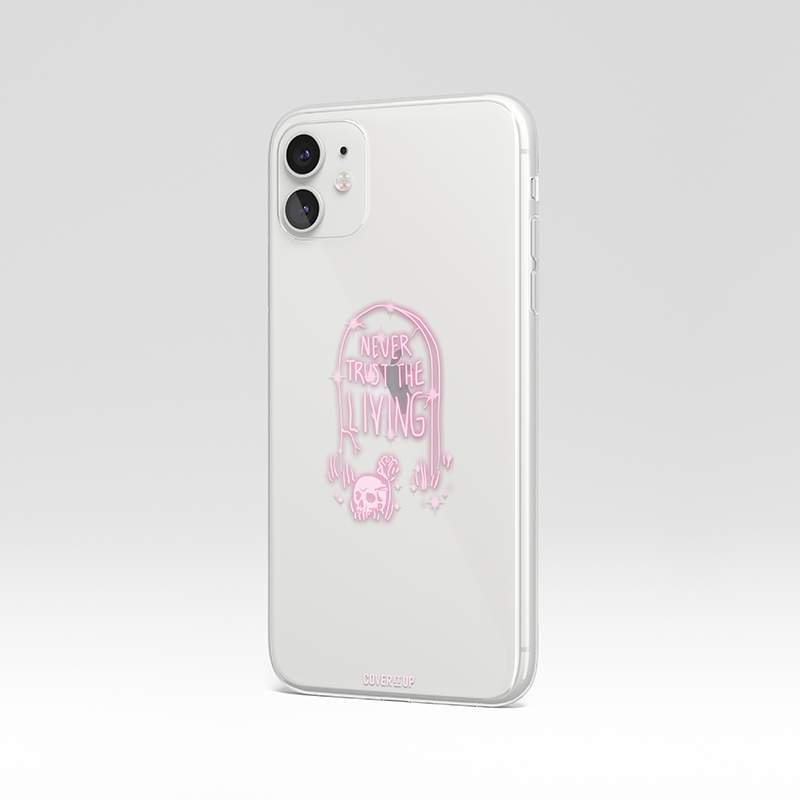 Never Trust the living Halloween Clear Silicone Case