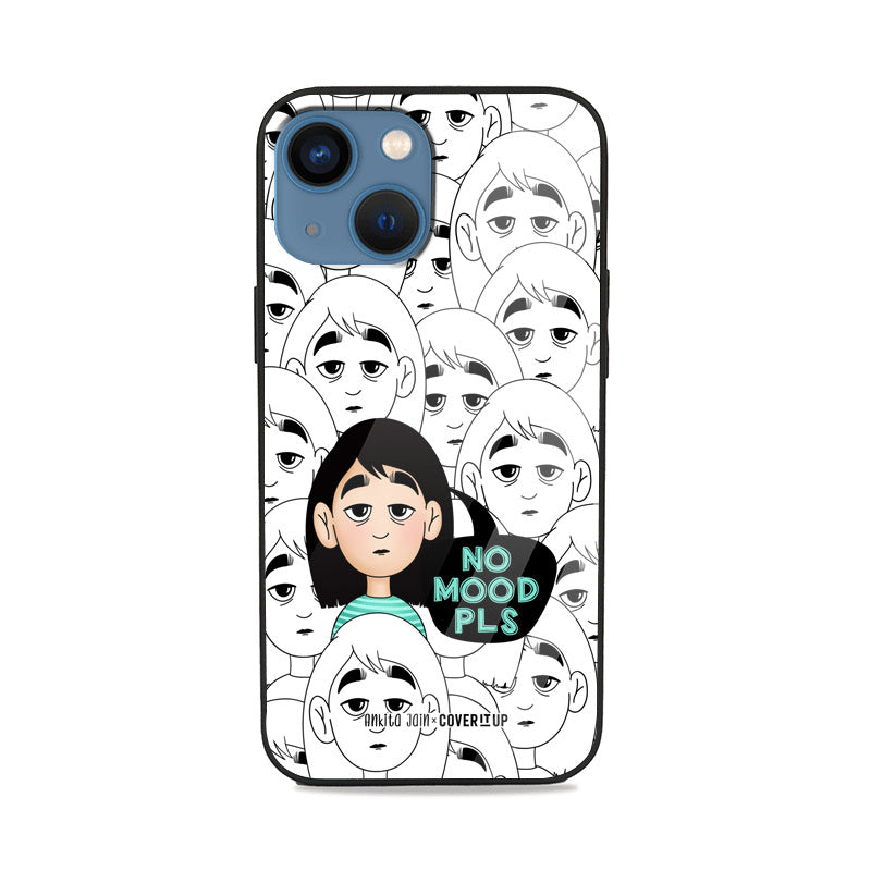No Mood Pls Girl Glass Case