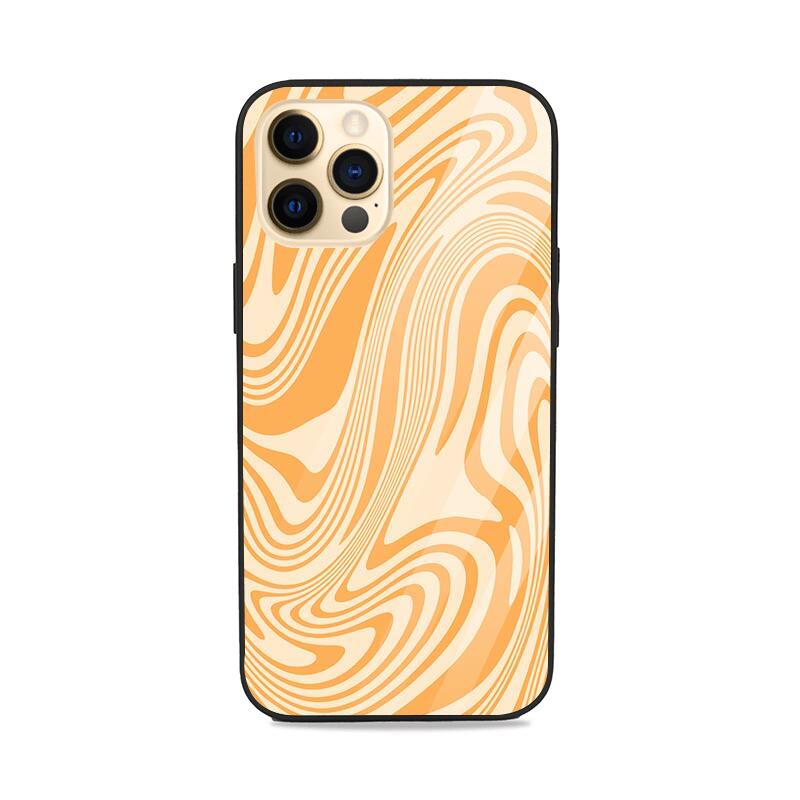 Orange Swirl Glass case Glass Case